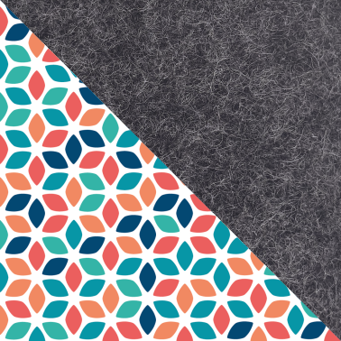 Cover for Kobo Clara HD | made of felt and organic cotton | anthracite - colorful | Model "LET"
