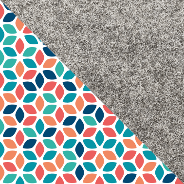 Case for Galaxy Tab S7 | Made of felt and organic cotton | Light gray - colorful | Model "LET"