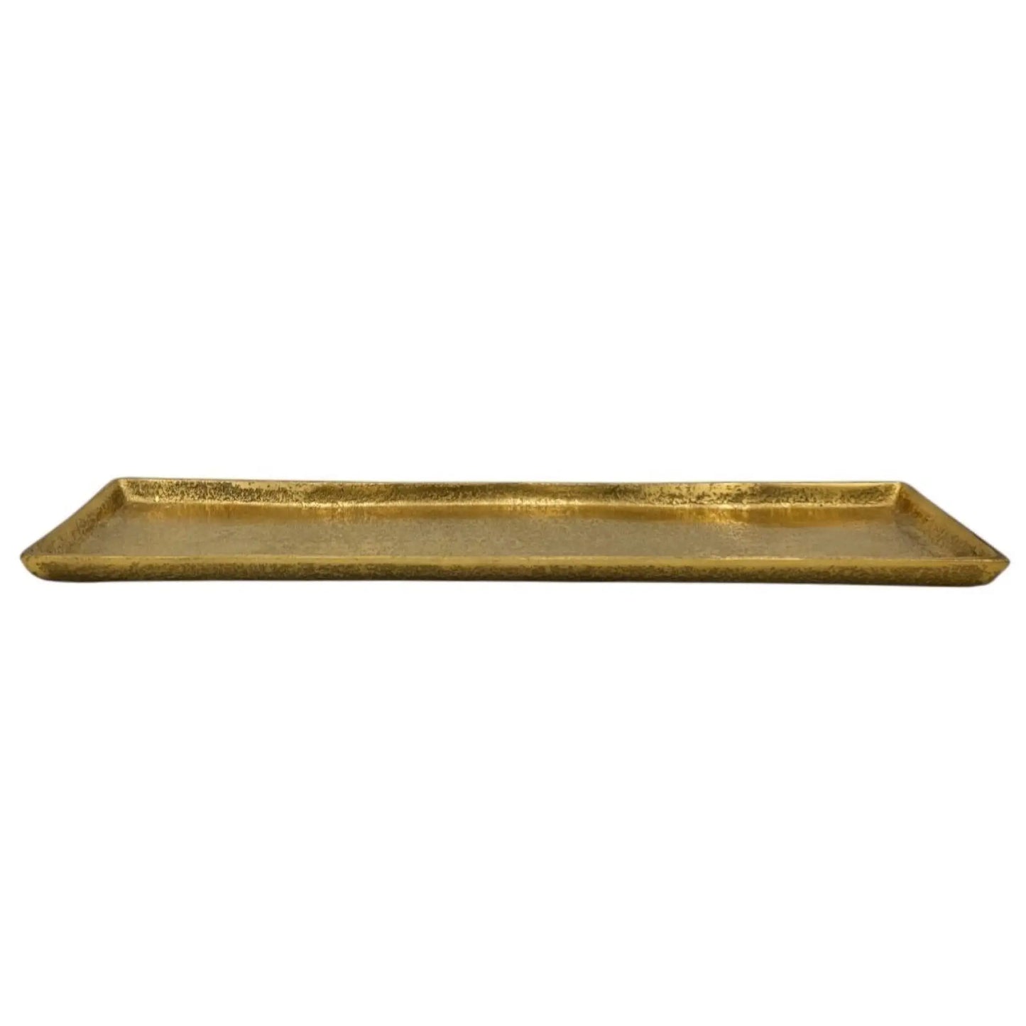 Tablett Deko Metall 44x13 cm gold Kerzentablett Dekotablett Dekoschale rechteckig