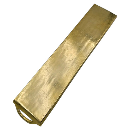 Tablett Gold XXL Dekotablett 60 cm Griffen Kerzentablett Serviertablett langes Tablett Metall