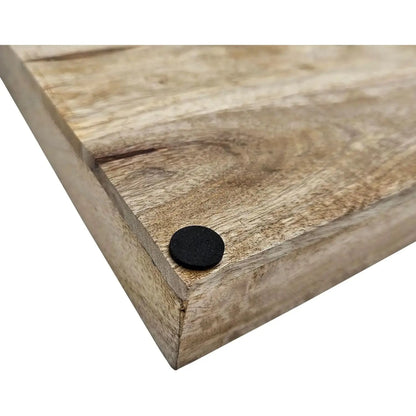 Tablett Mangoholz Dekotablett massives Holz Tischdeko Serviertablett 30 x 30 cm