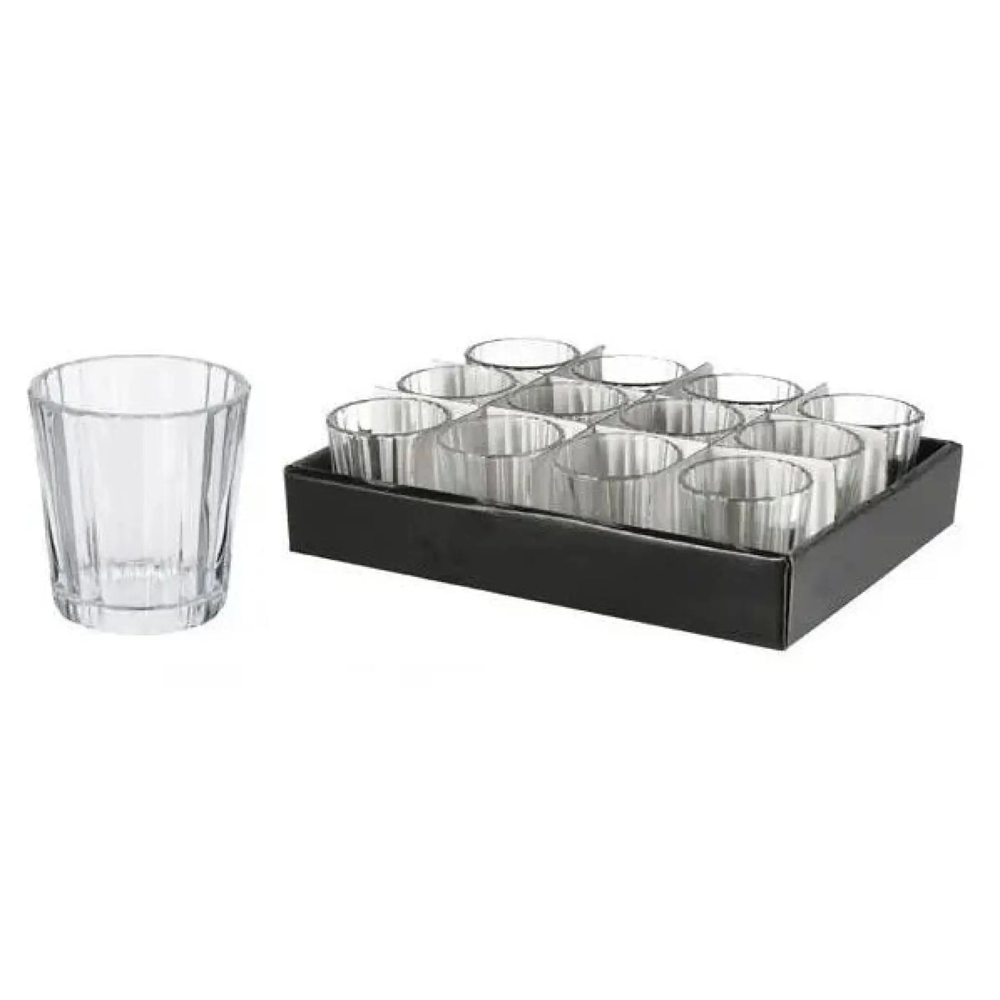 Teelichthalter Windlicht Glas Teelichter klar Kerzengläser Teelichtgläser 12 Stück