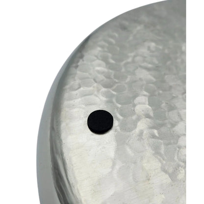 Teller silber Metallteller Deko Schale Hammerschlag Kerzenteller rund 37 cm