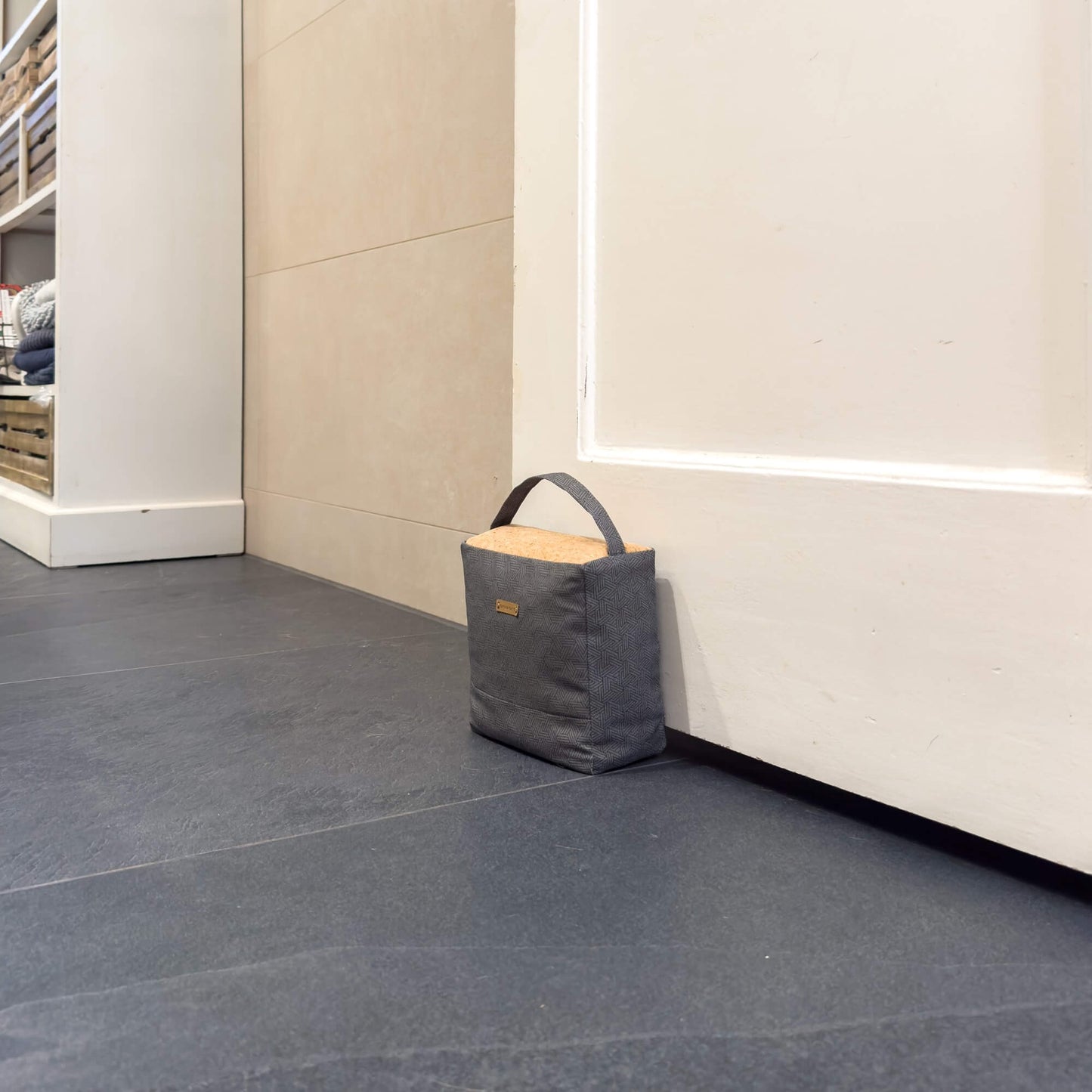 Sustainable doorstop | made from fabric scraps | Tracks