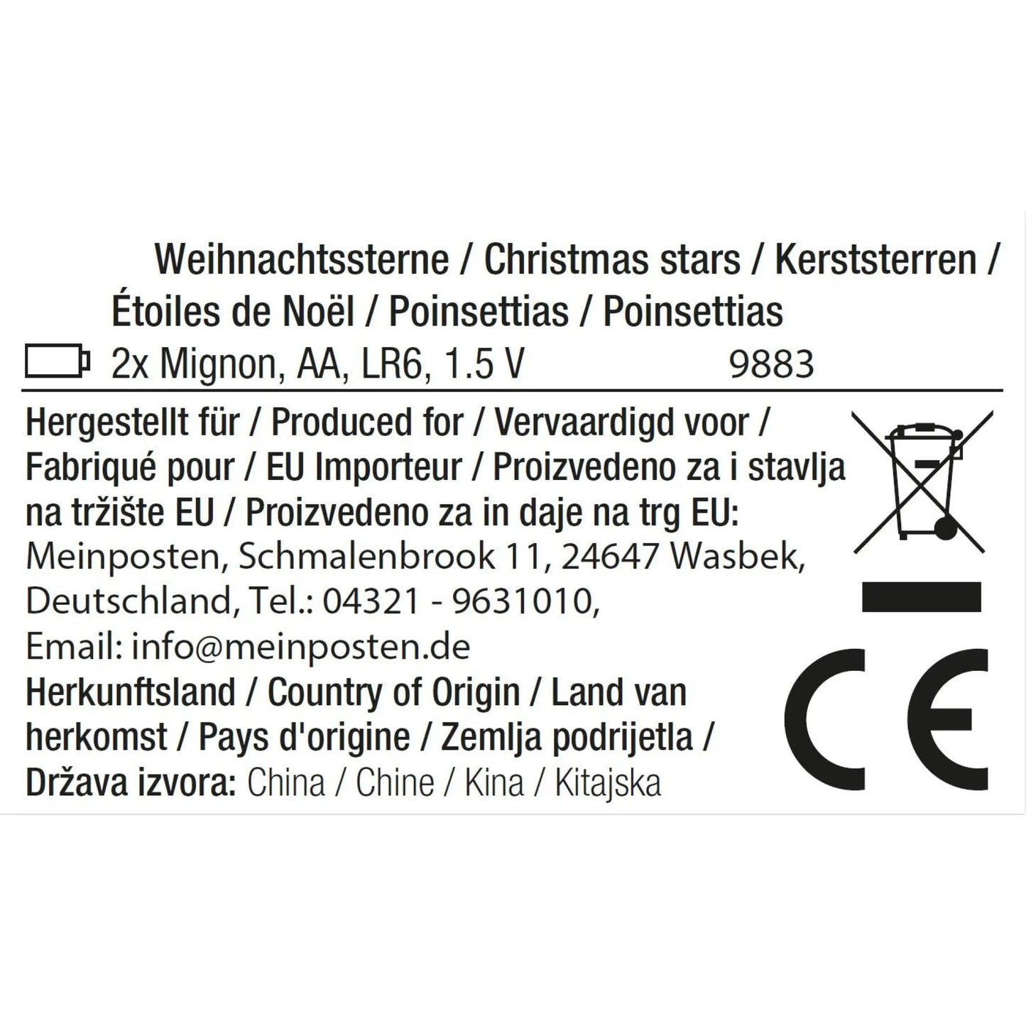 Weihnachten Stern LED 2er Set Beleuchtung Timer warmweiß Lichterkette innen