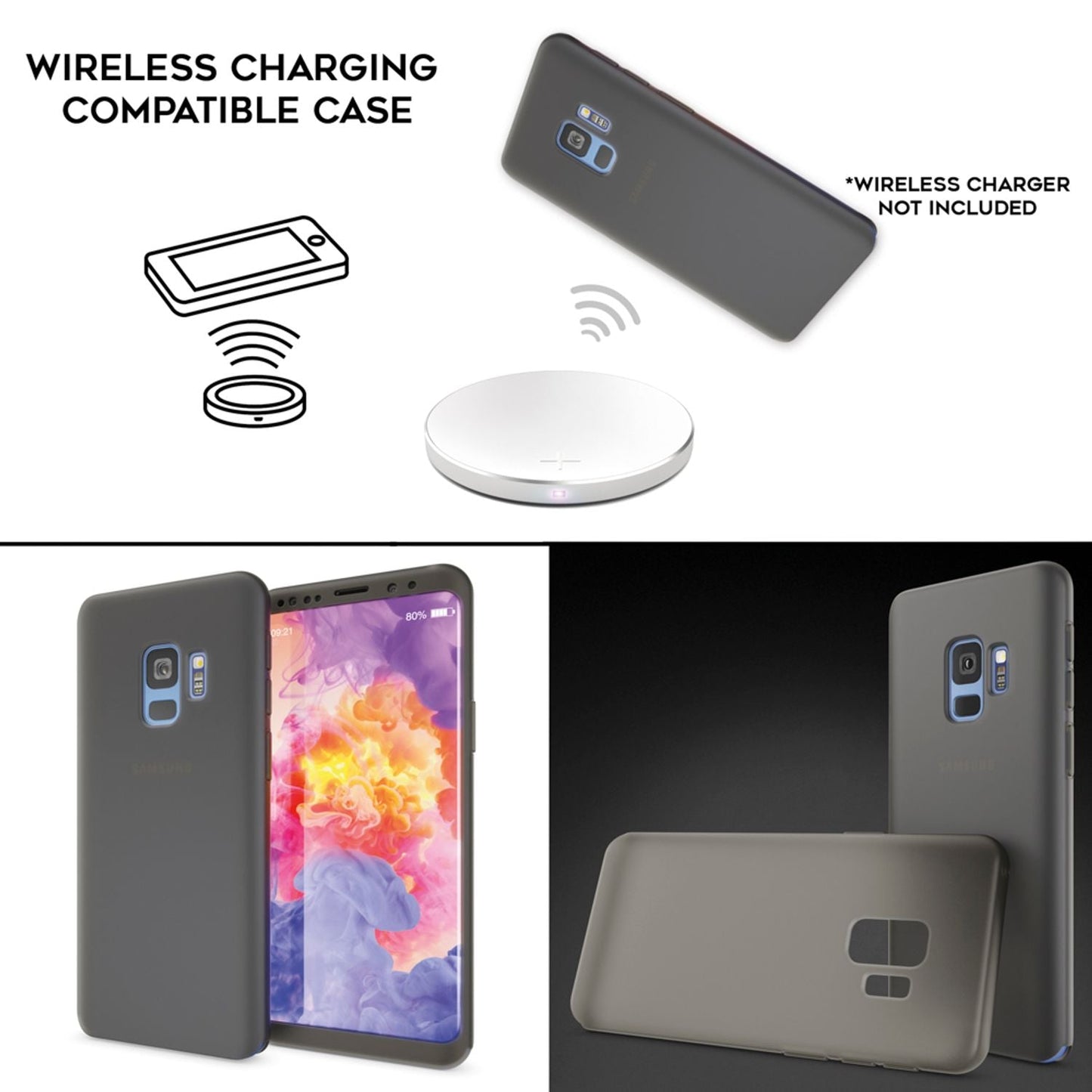 NALIA 360 Grad Handy Hülle für Samsung Galaxy S9, Full Cover Case Silikon Bumper