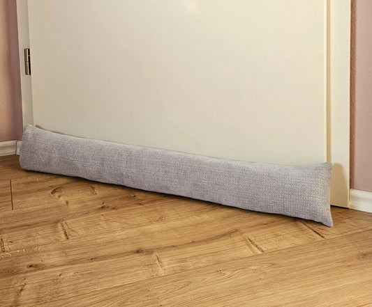 Zugluftstopper Türdichtung Türwindstopper Türen und Fenster Stoff grau creme beige 90 cm