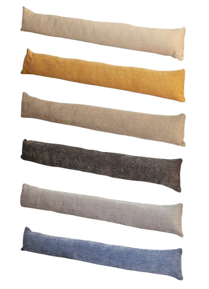 Zugluftstopper Türdichtung Türwindstopper Türen und Fenster Stoff grau creme beige 90 cm