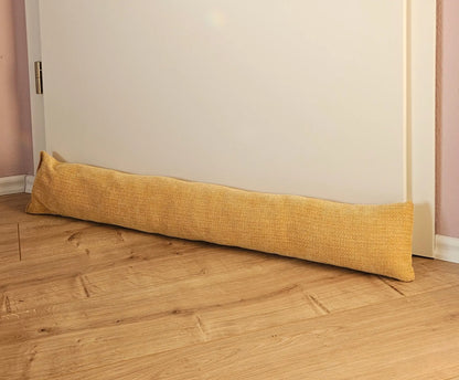 Zugluftstopper Türdichtung Türwindstopper Türen und Fenster Stoff grau creme beige 90 cm