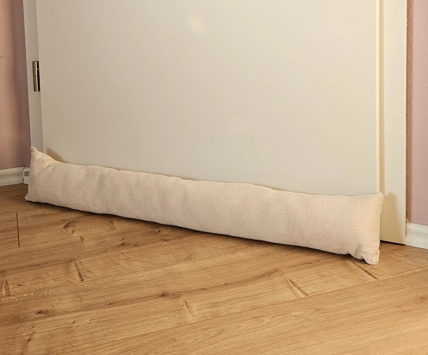 Zugluftstopper Türdichtung Türwindstopper Türen und Fenster Stoff grau creme beige 90 cm