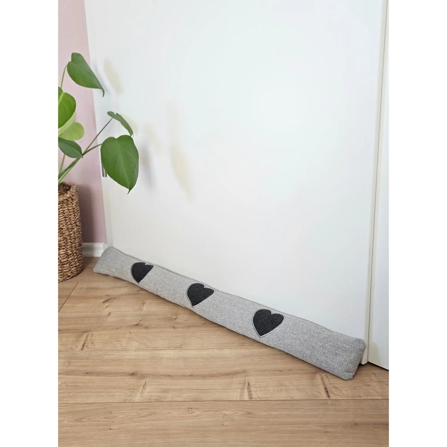 Zugluftstopper Windstopper Türdichtung Türvorleger Stern grau 90x10 cm