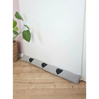 Zugluftstopper Windstopper Türdichtung Türvorleger Stern grau 90x10 cm