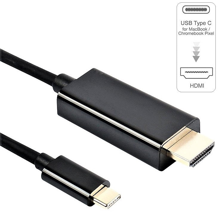 USB-C Male to HDMI Male Cable 1.8m 4K@30Hz USB-C 3.1 Gold Plated