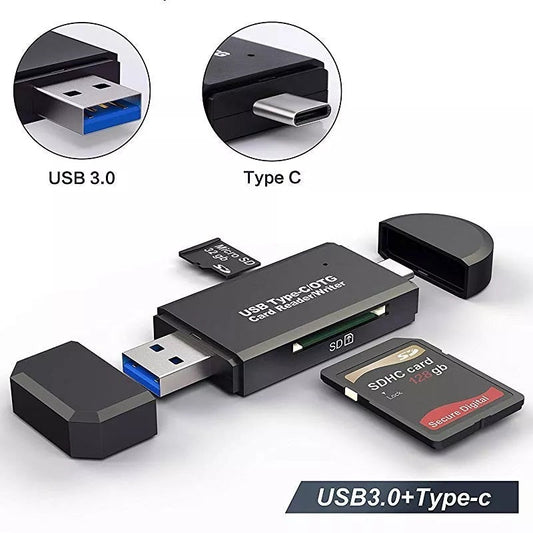 Memory Card Reader USB 3.0 SD Card Reader USB-A USB-C