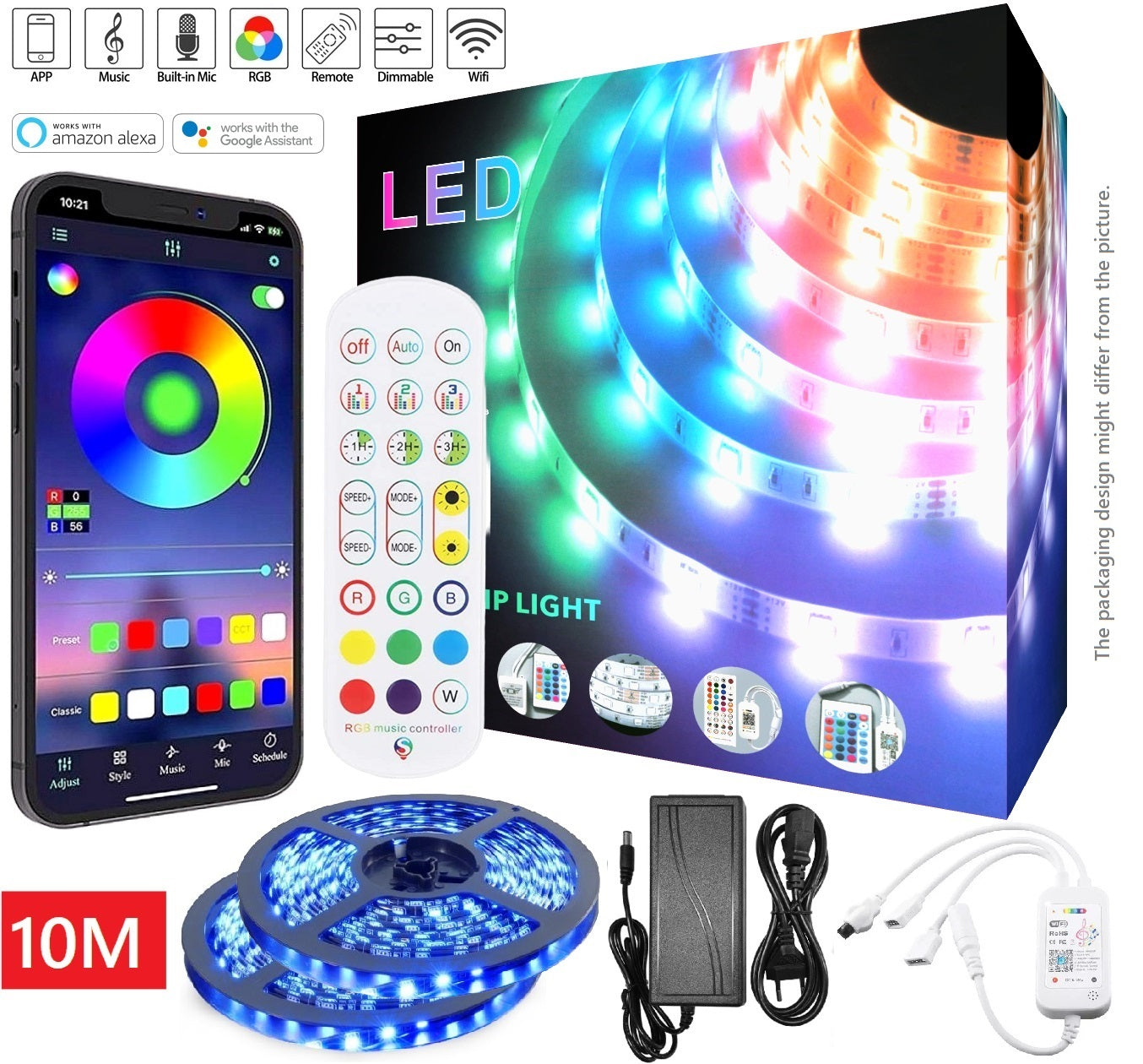 Smart LED Strip Lights App Music Alexa RGB